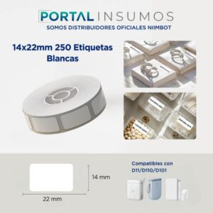 Etiqueta Para Rotuladora Impresora Niimbot Original 14x22mm