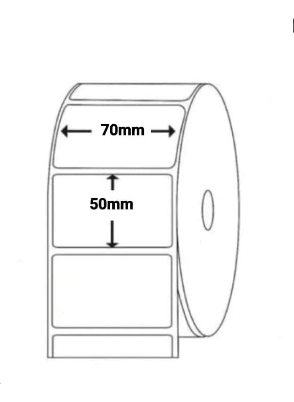 Rollo De Etiquetas Adhesivas Termicas 70x50x1000etiquetas